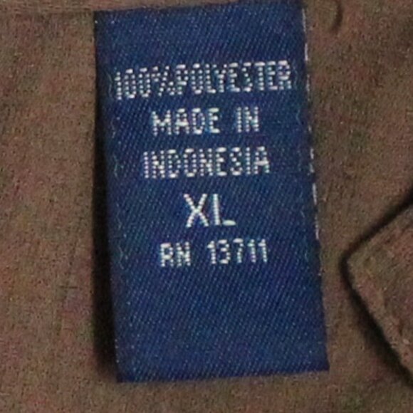 Karen Scott Women's XL Brown Button Down Tunic Top & Decorative Trim - Picture 4 of 11